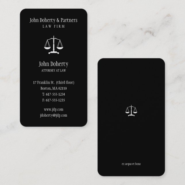 Tarjeta De Visita Abogado | Elegante (Anverso / Reverso)