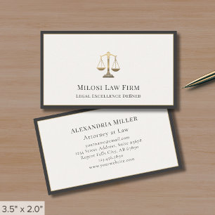 Tarjeta De Visita Abogado elegante despacho legal