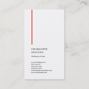 Tarjeta De Visita Abogado Elegante Minimalista Simple y Moderno