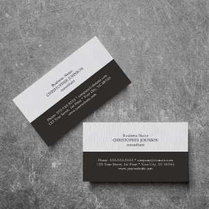 Tarjeta De Visita Abogado elegante moderno del blanco gris de la