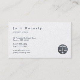 Tarjeta De Visita Abogado | Elegante platino