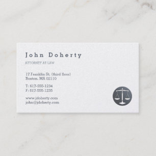 Tarjeta De Visita Abogado   Elegante platino