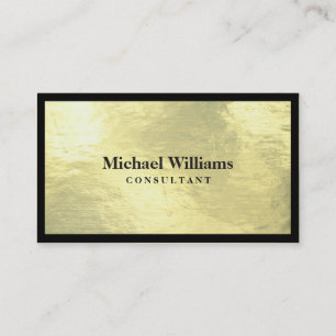 Tarjeta De Visita Abogado - Elegante profesional oro dorado y negro