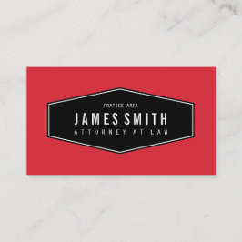Tarjeta De Visita Abogado elegante retro rojo brillante