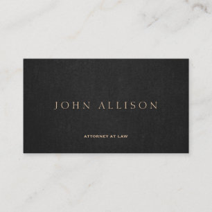 Tarjeta De Visita Abogado elegante y oscuro