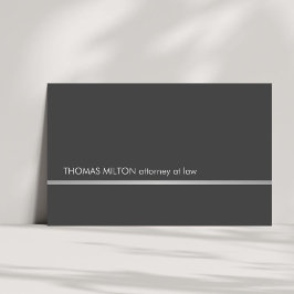 Tarjeta De Visita Abogado elegante y sencillo de la línea gris de la