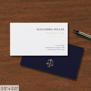 Tarjeta De Visita Abogado elegante y simple