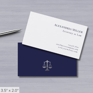Tarjeta De Visita Abogado elegante y simple