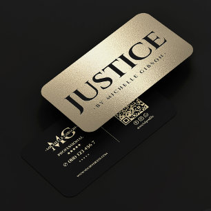 Tarjeta De Visita Abogado en Bufete de Abogados Lujoso Abogado Negro