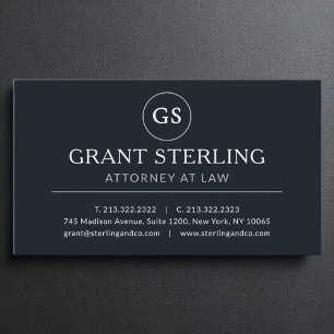 Tarjeta De Visita Abogado en Derecho Black Silver Luxury