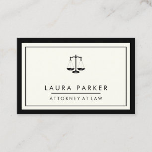 Tarjeta De Visita Abogado en Derecho Simple Profesional Elegante