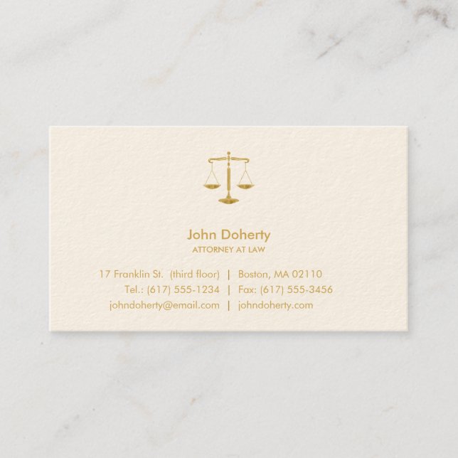 Tarjeta De Visita ABOGADO EN elegante profesional de la LEY el | (Anverso)