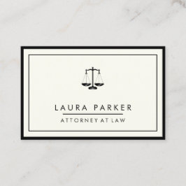 Tarjeta De Visita Abogado en elegante profesional simple del llano