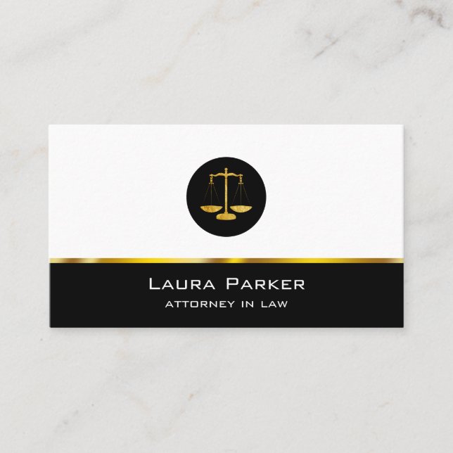 Tarjeta De Visita Abogado en la profesión legal de la escala del (Anverso)