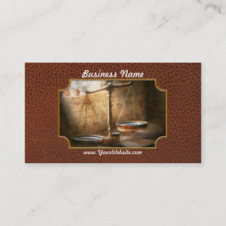 Tarjeta De Visita Abogado - escala - ley equilibrada