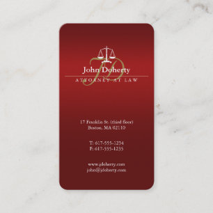 Tarjeta De Visita Abogado   Escalas de justicia clásicas