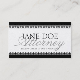 Tarjeta De Visita Abogado firma de abogados Silver Script Black Gold