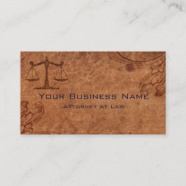 Tarjeta De Visita Abogado Grabado en relieve de Cuero en Derecho