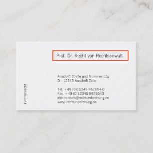Tarjeta De Visita Abogado Karten