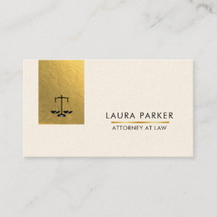 Tarjeta De Visita Abogado Legal Black Scale Gold Classic