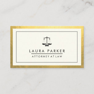 Tarjeta De Visita Abogado legal Gold Scale Profesional