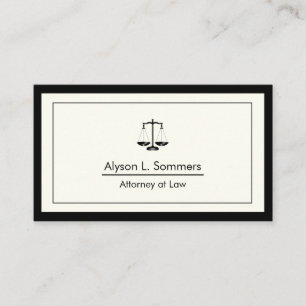 Tarjeta De Visita Abogado legal profesional de escala negra