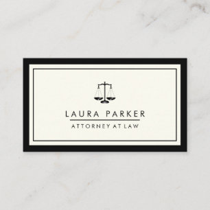 Tarjeta De Visita Abogado legal profesional de escala negra