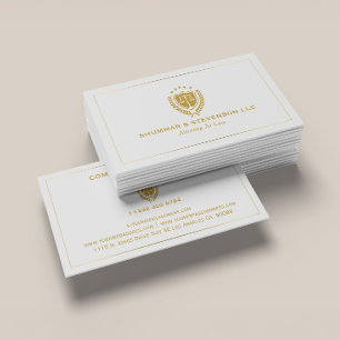 Tarjeta De Visita Abogado-Logotipo personalizado simple