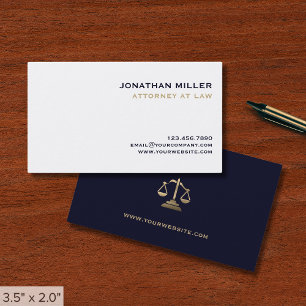 Tarjeta De Visita Abogado minimalista