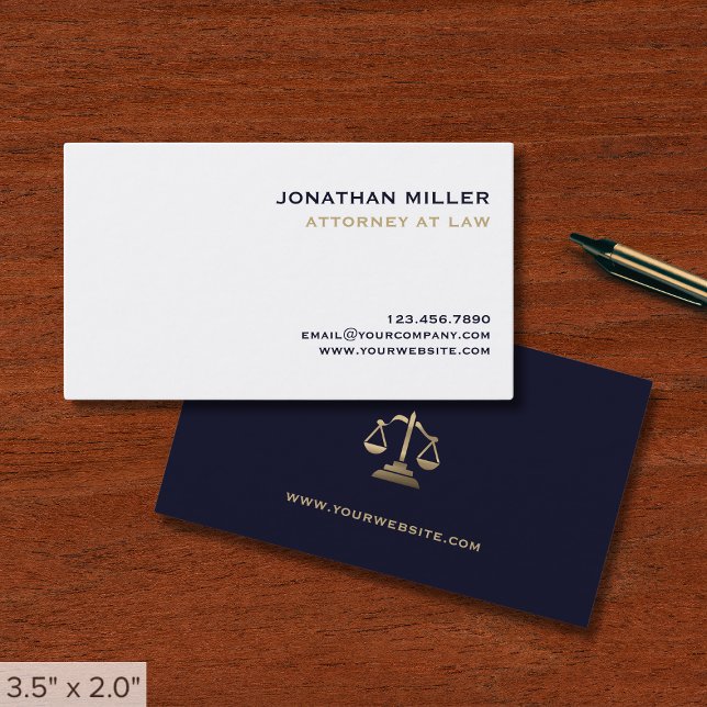Tarjeta De Visita Abogado minimalista (Subido por el creador)