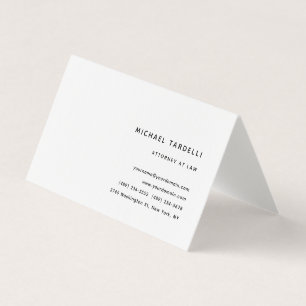 Tarjeta De Visita Abogado Minimalista Clásico Profesional