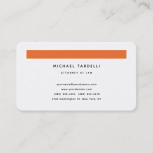 Tarjeta De Visita Abogado Minimalista Clásico Profesional