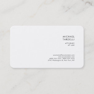 Tarjeta De Visita Abogado Minimalista Clásico Profesional