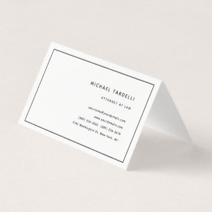Tarjeta De Visita Abogado Minimalista Clásico Profesional