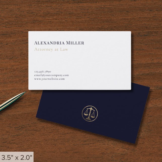Tarjeta De Visita Abogado minimalista elegante (Subido por el creador)
