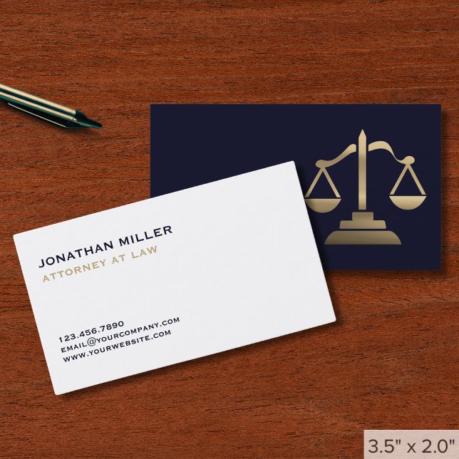 Tarjeta De Visita Abogado Minimalista moderno (Subido por el creador)