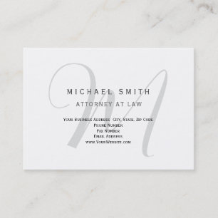 Tarjeta De Visita Abogado Minimalista Moderno Simple