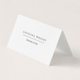 Tarjeta De Visita Abogado Minimalista sencillo y elegante de Linen
