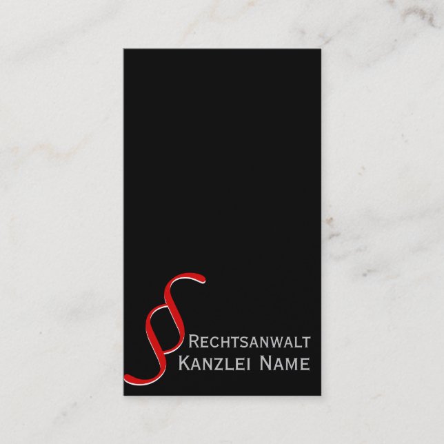 Tarjeta De Visita Abogado Mínimo (Anverso)