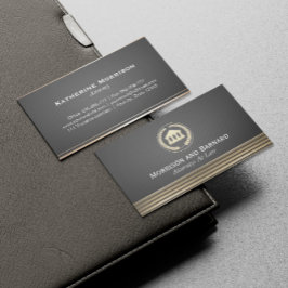 Tarjeta De Visita Abogado moderno abogado Faux Gold Courthouse