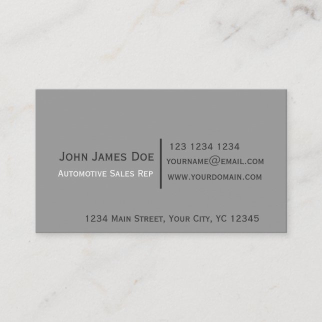 Tarjeta De Visita Abogado moderno gris negro el | de moda (Anverso)