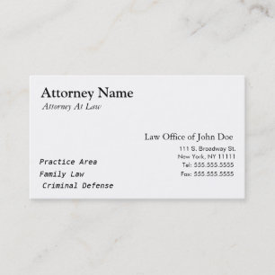 Tarjeta De Visita Abogado moderno - simple, limpio, elegante