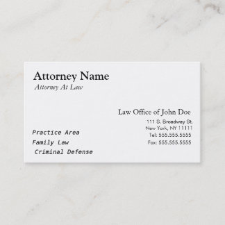 Tarjeta De Visita Abogado moderno - simple, limpio, elegante