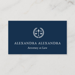 Tarjeta De Visita Abogado Navy Blue Lawyer Business
