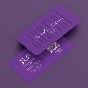 Tarjeta De Visita Abogado notario notario real morado moderno