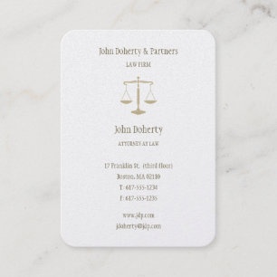 Tarjeta De Visita Abogado   Oro elegante