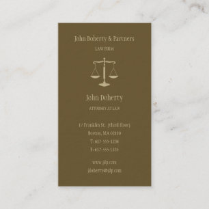 Tarjeta De Visita Abogado   Oro elegante