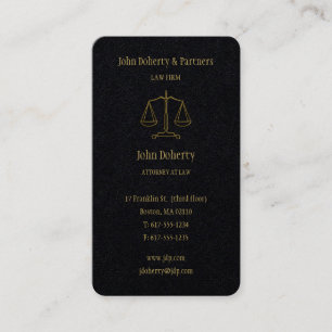 Tarjeta De Visita Abogado   Oro elegante