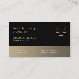 Tarjeta De Visita Abogado   Oro negro