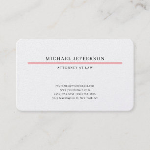 Tarjeta De Visita Abogado Pearl Minimalista Clásica Pro